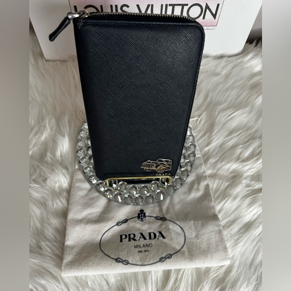 Authentic Prada Saffiano Leather Navy Blue Organizer Wallet - Picture 4 of 13